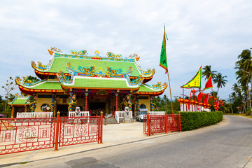 Obraz premium celebration of the Chinese new year in the temple Saphan Hin