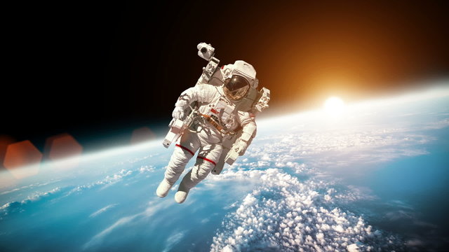 Astronaut in outer spaceElements  this image furnished by NASA