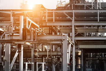 Industrial plant wit blue sky