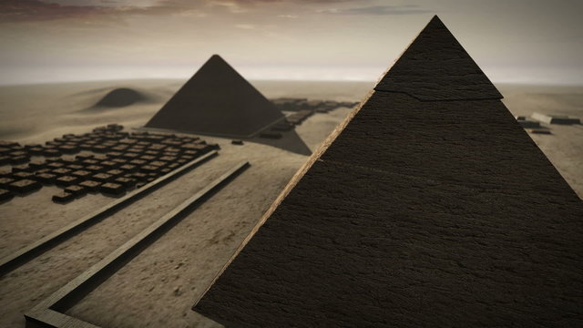 Giza platform Egypt animation in 3D
