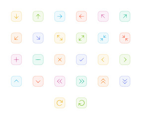Outline Arrow icons vector for mobile