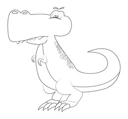 cartoon dinosaur - colour book