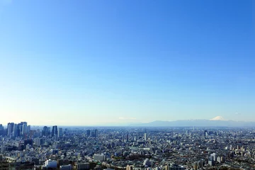 Foto op Canvas 池袋から望む富士山と東京都心の街並  左に新宿高層ビル群  大空ver. © oka