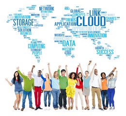 Link Cloud Computing Technology Data Information Concept