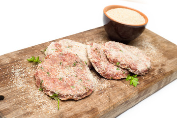 Hamburger freschi impanati
