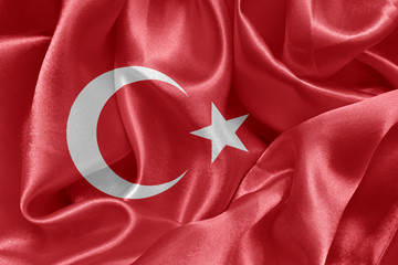 Obraz premium satin Turkish flag