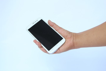 Smart phone on white background.