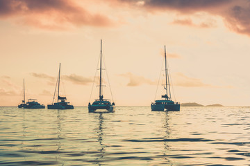 Recreational Yachts at the Indian Ocean