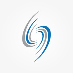 Spiral and swirls logo design elements