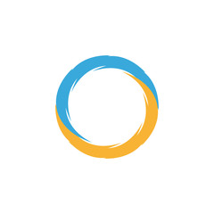 Unusual logo pointing to cycle of matter in nature