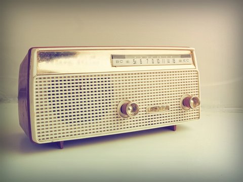 vintage radio in vintage color tone