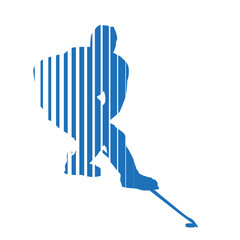 Naklejka premium Hockey player