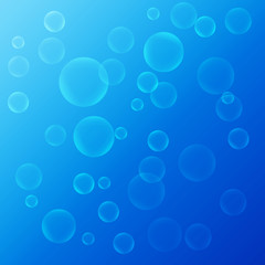 Abstract blue background with bubbles