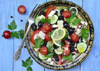 Traditional greek salad.