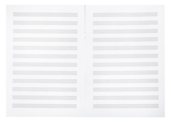 blank double pages of music book