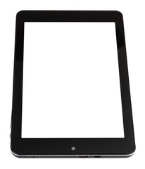 tablet pc with cut out screen isolated on white