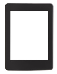 front view of e-book reader with cut out screen