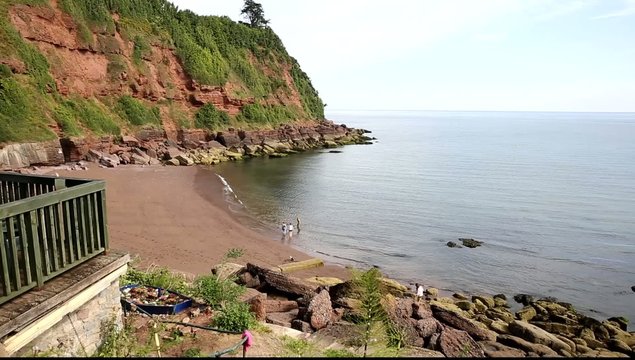 Maidencombe beach and cove Devon between Torquay and Teignmouth