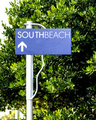 south beach street sign in Miami Beach
