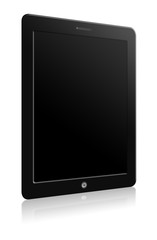 Computer tablet with blank screen with reflection