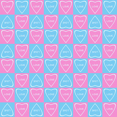 Seamless pattern with hearts