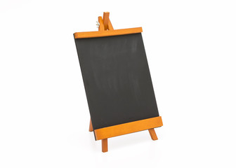 Blank chalkboard with wooden stand. - 78379636