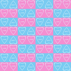 Seamless pattern with hearts