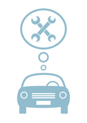 Car vector icon on white background