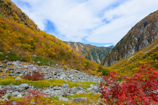 Hotaka mountains, Karasawa in Autumn in the Northern Japan Alps