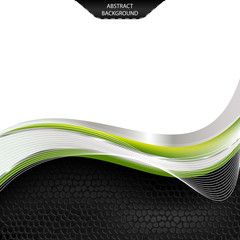 Abstract vector background with wave and leather texture