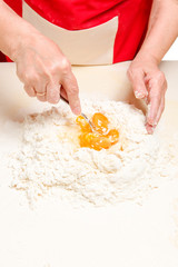Cooking ukrainian varenyky with cherries. Serie.