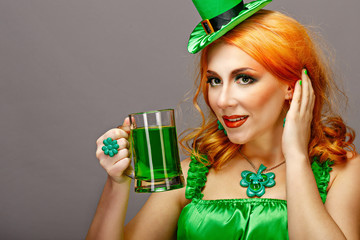 Girl wearing leprechaun