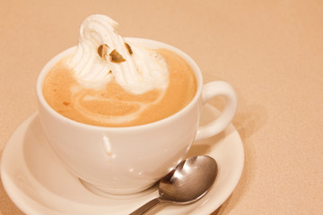 Cappuccino with soft cream
