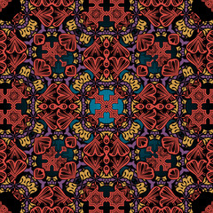 Red seamless background pattern. Vintage asian design