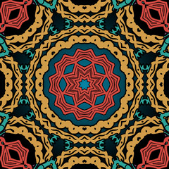 Seamless oriental tile pattern. Vintage tribal element