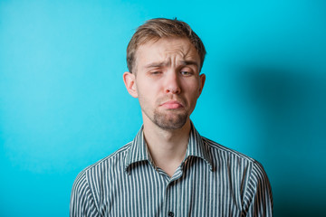 portrait of sad man