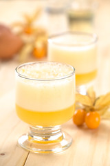 Peruvian cocktail called Aguaymanto Sour (Physalis Sour)