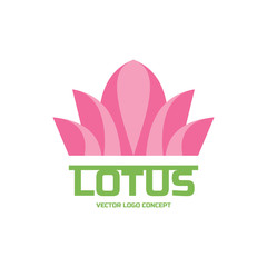 Lotus - vector logo concept illustration.