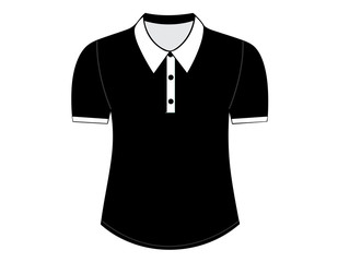 Blank shirt with short sleeves template for men