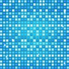Mosaic background in blue tones vector