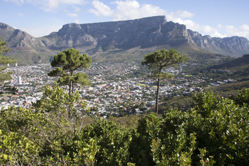 Table Mountain Cape Town South Africa seen from Signal Hill
