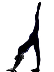 woman exercising Adho Mukha Svanasana Downward Facing Dog pose y