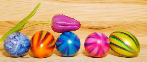 Colorful Easter eggs.