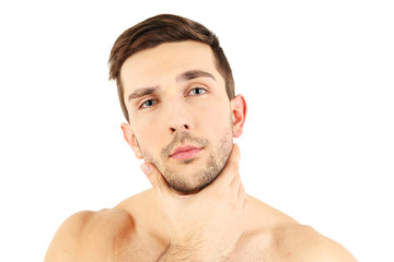 Obraz premium Handsome young man isolated on white