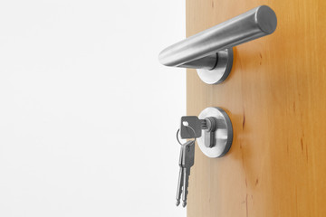 offen Tür mit Schlüssel 