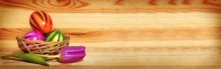 Colorful Easter eggs.