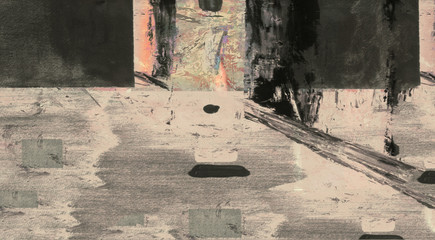 Abstract oil on paper