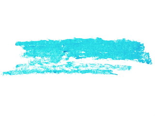 photo grunge blue wax pastel crayon spot isolated on white