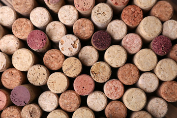 Wine corks close up