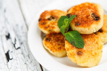 Delicious homemade cheese pancakes